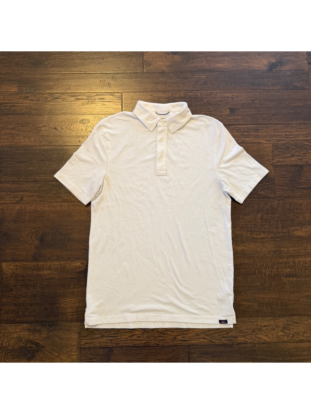 Faherty Movement Polo Shirt Mens Small S White Pima Cotton Modal Stretch
